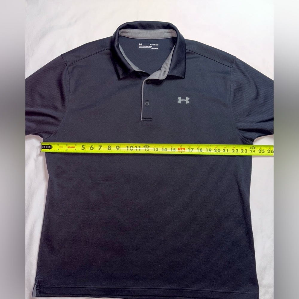 Under Armour Men’s Size XL Black Heatgear Loose Fit Casual Collared Shirt - Picture 3 of 5